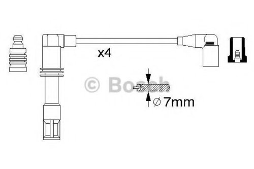 Set cablaj aprindere VW POLO (9N) (2001 - 2012) BOSCH 0 986 356 308 piesa NOUA