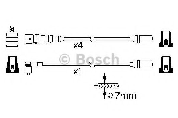 Set cablaj aprindere VW VENTO (1H2) (1991 - 1998) BOSCH 0 986 356 339 piesa NOUA