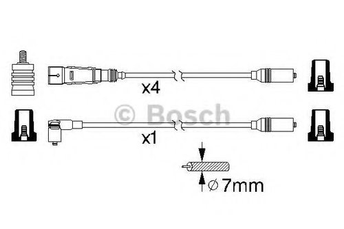 Set cablaj aprindere VW VENTO (1H2) (1991 - 1998) BOSCH 0 986 356 339 piesa NOUA
