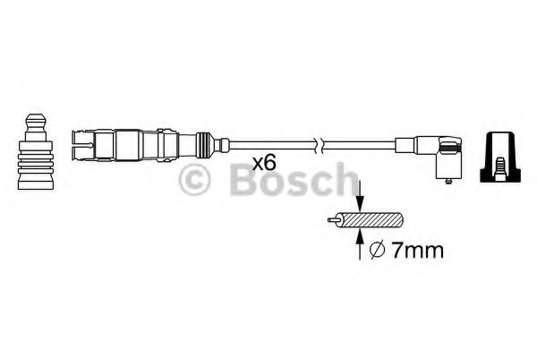 Set cablaj aprindere VW VENTO (1H2) (1991 - 1998) BOSCH 0 986 356 384 piesa NOUA