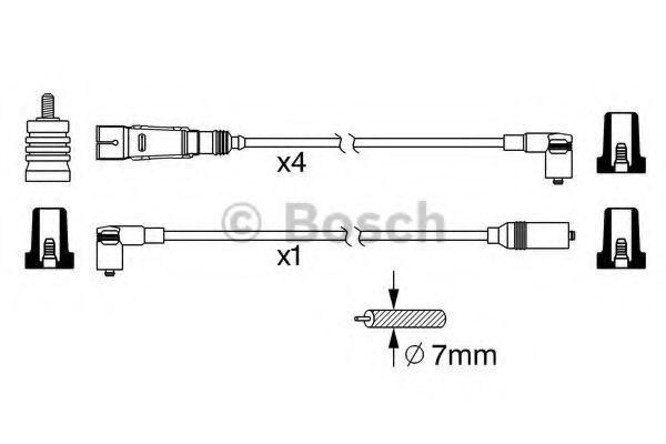 Set cablaj aprindere VW VENTO (1H2) (1991 - 1998) BOSCH 0 986 356 342 piesa NOUA