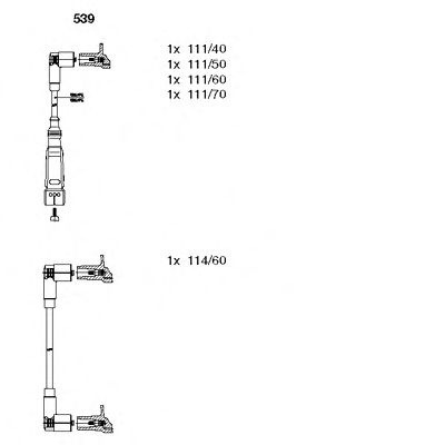 Set cablaj aprindere VW VENTO (1H2) (1991 - 1998) BREMI 539 piesa NOUA