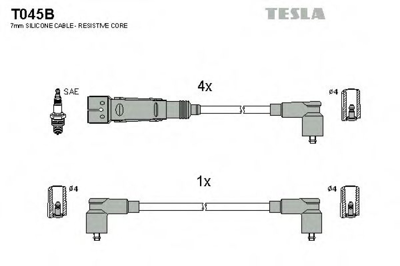 Set cablaj aprindere VW VENTO (1H2) (1991 - 1998) TESLA T045B piesa NOUA