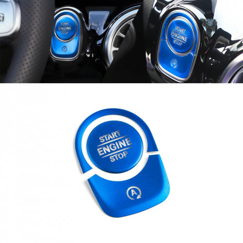 Set Capac Buton Start-Stop + A Off Compatibil Mercedes-Benz CLA-Class C118 2019→ 8067 Albastru