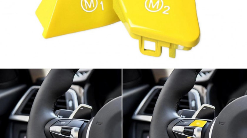 Set Capac Buton Volan Bmw Seria 4 F36 2014→ M1+M2 8027+8028 Galben