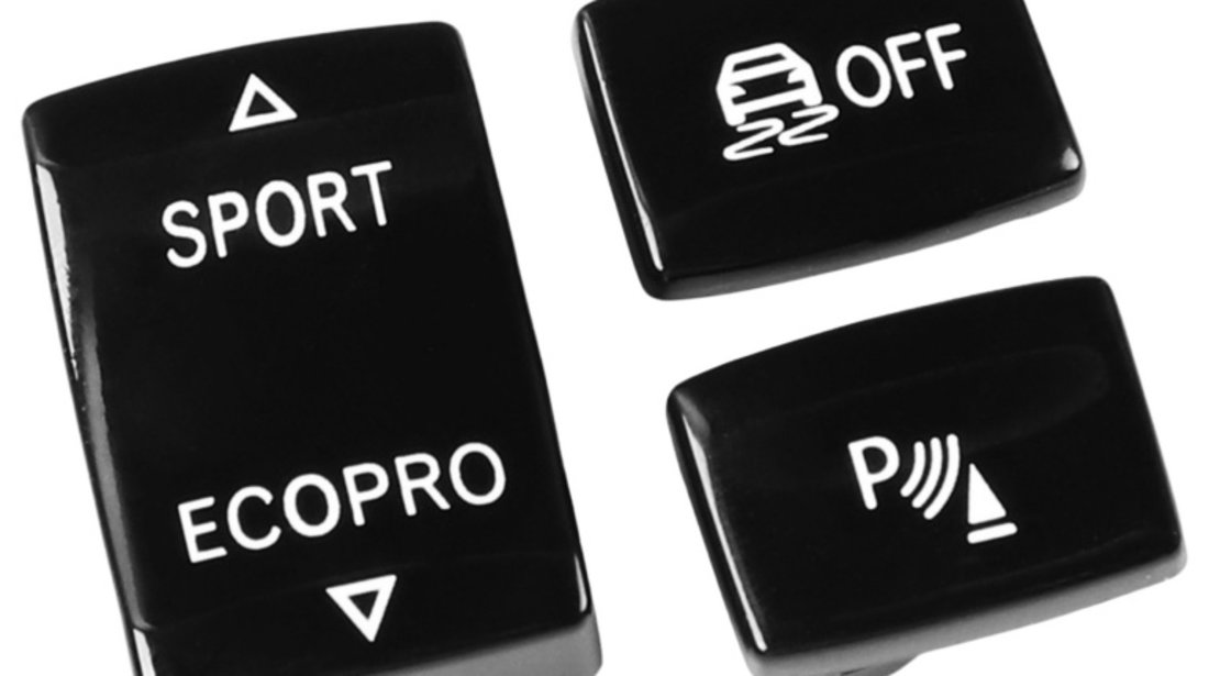 Set Capace Butoane Consola Schimbator Viteze Sport / Ecopro, Off, Pdc Compatibil Bmw Seria 1 F21 2011→ 8063 Negru
