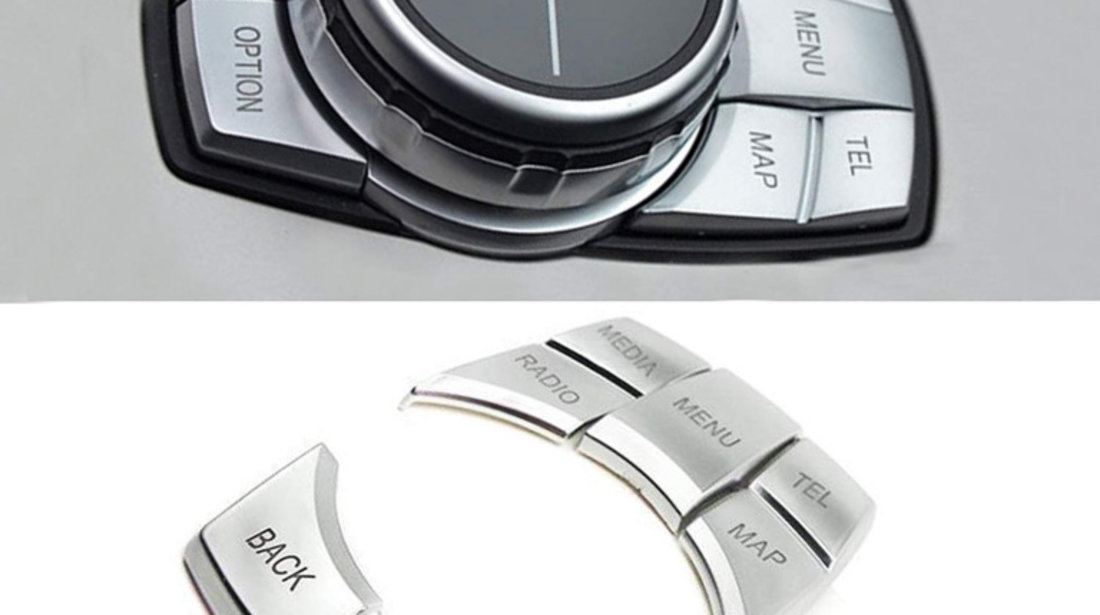 Set Capace Butoane Joystick Silver Compatibil Bmw Seria 2 F22 2012→ 8017