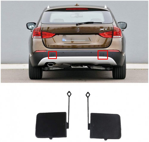 Set Capace Carlig Remorcare Bara Spate Dreapta + Stanga Oe Bmw X1 E84 2012-2015 51127303816 + 511273...