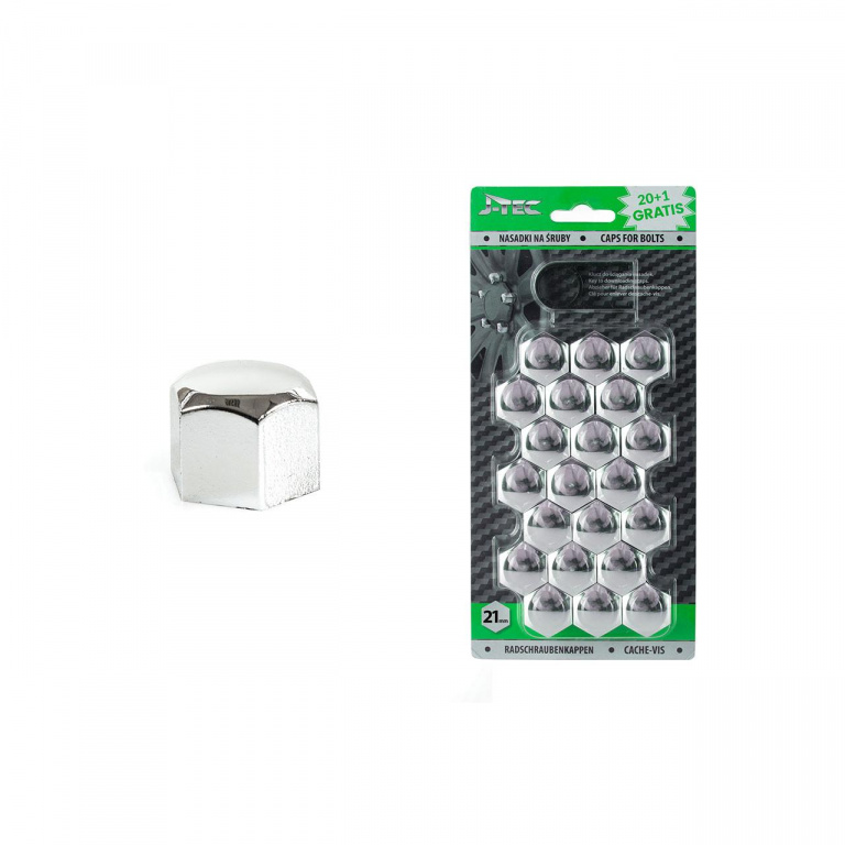 Set capace prezoane 21 mm, culoare Crom AVX-AMG21308