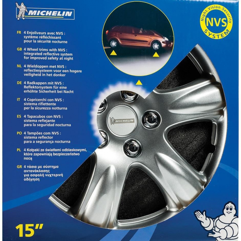 Set Capace Roti Night Vision Security System Michelin 4 Buc Argintiu 16” 92368