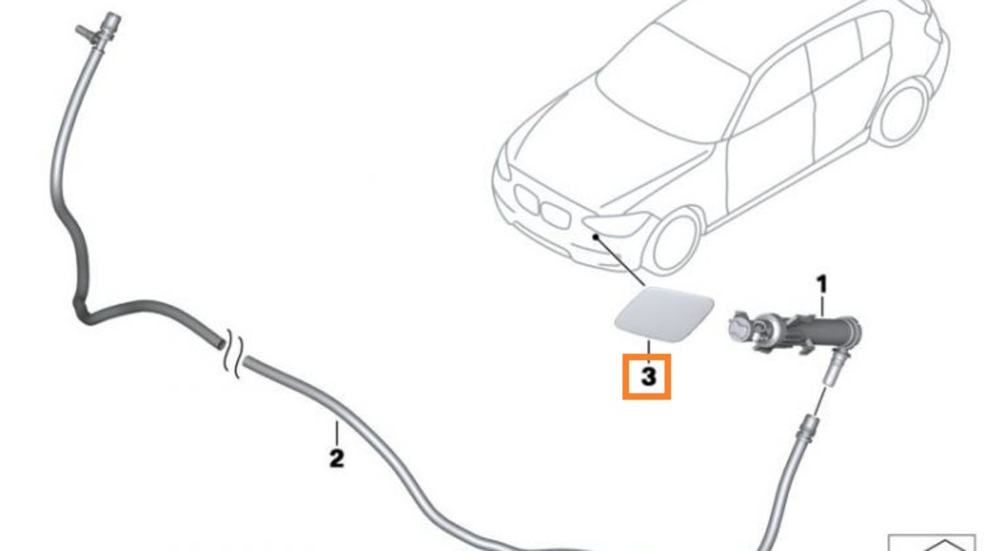 Set Capace Spalator Far Dreapta + Stanga Oe Bmw Seria 1 F20 2010→ 51117297981