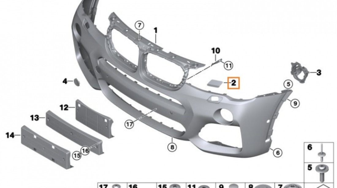 Set Capace Spalator Far Oe Bmw X4 F26 2013-2018 M-Pachet 51118065445