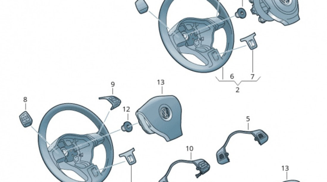 Set Capace Volan Dreapta + Stanga Oe Volkswagen Golf 6 2008-2013 5K049868581U