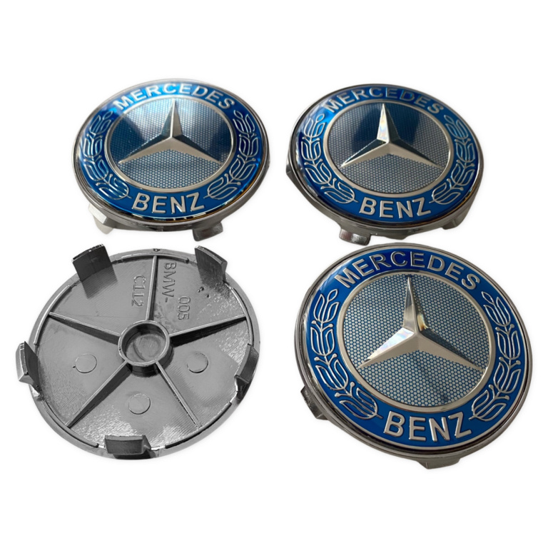 Set Capacele Jante Mercedes- Benz Albastru Deschis 68MM