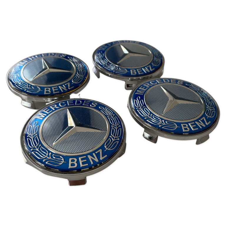 Set Capacele Jante Mercedes- Benz Albastru Deschis 68MM