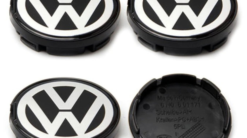 Set Capacele Jante Volkswagen Negru 48MM