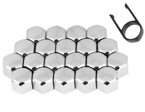 Set Capacele Prezoane 19&quot;, Crom, 20 Buc + Cheie Carmotion 58087