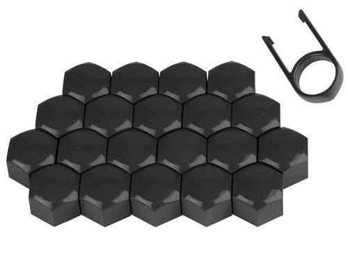 Set Capacele Prezoane 19&quot;, Negre, 20 Buc + Cheie Carmotion 58044