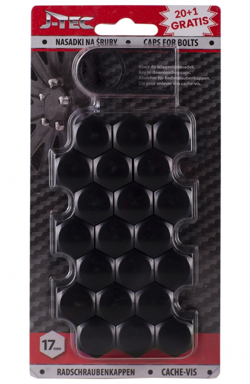 Set Capacele Prezoane J-Tec 17MM Negru J21301