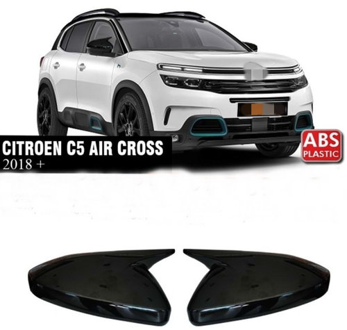 Set Carcase Capace Oglinzi Citroen C5 Aircorss 2018→ Batman Negru Gloss C604-BAT2 050924-1
