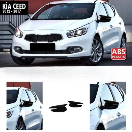Set Carcase Capace Oglinzi Kia Ceed 2 2012-2018 Batman Negru Gloss Black BAT10035 / C551-BAT2 200622...