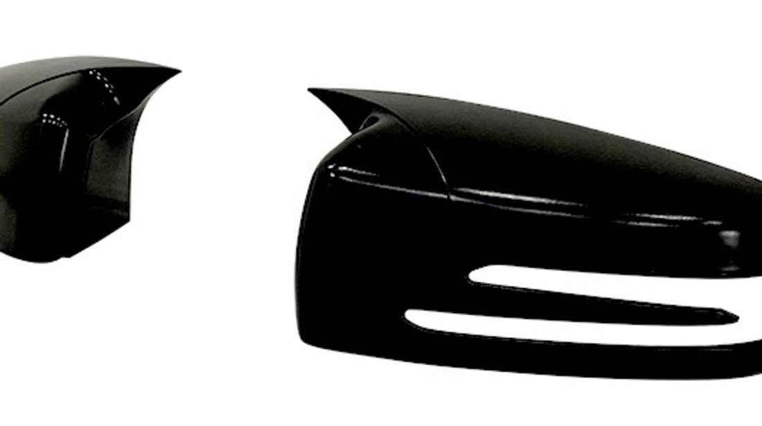 Set Carcase Capace Oglinzi Mercedes-Benz A-Class W176 2012-2018 Batman Negru Gloss Black 310522-24