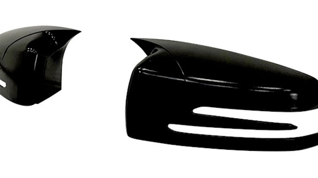 Set Carcase Capace Oglinzi Mercedes-Benz C-Class C204 2011-2014 Batman Negru Gloss Black 310522-26