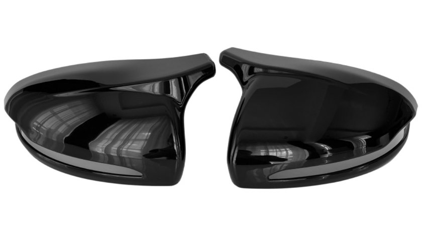 Set Carcase Capace Oglinzi Mercedes-Benz C-Class W205 2015-2019 Batman Negru Gloss Black 310522-27