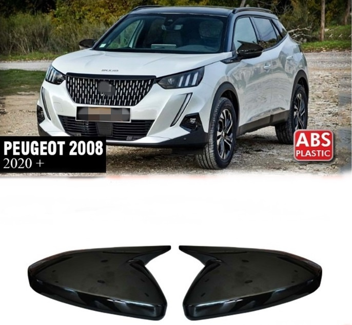 Set Carcase Capace Oglinzi Peugeot 2008 2019→ Batman Negru Gloss C604-BAT2 050924-4