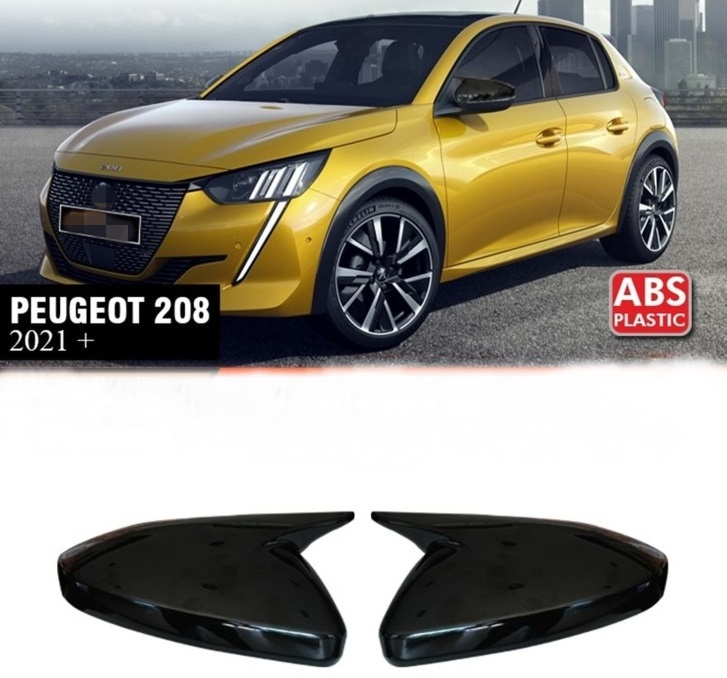 Set Carcase Capace Oglinzi Peugeot 208 2021→ Batman Negru Gloss C604-BAT2 050924-5