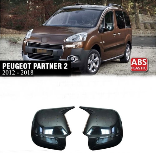 Set Carcase Capace Oglinzi Peugeot Partner 2 2012-2018 Batman Negru Gloss C605-BAT2 050924-13