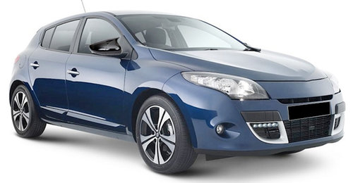 Set Carcase Capace Oglinzi Renault Megane 3 2008-2016 Batman Negru Gloss Black 030622-25