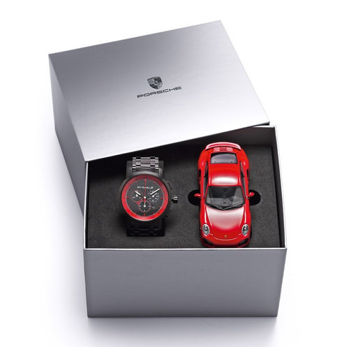 Set Ceas + Macheta Oe Porsche 911 Turbo S Cronograf Clasic WAP0700060F