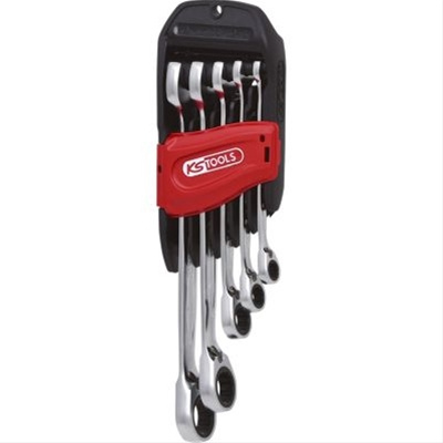 Set Cheie Inelare Cu Clichet, Reversbil, 5 Pcs 819mm Ks Tools 503.4605