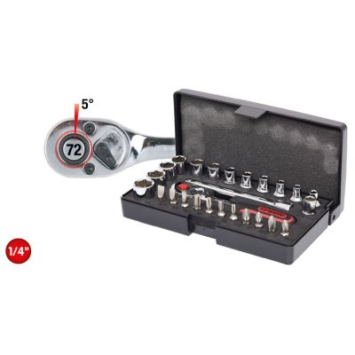 Set Cheie Tubulare Inch Chromeplus. 26 De Piese Ks Tools 918.0626