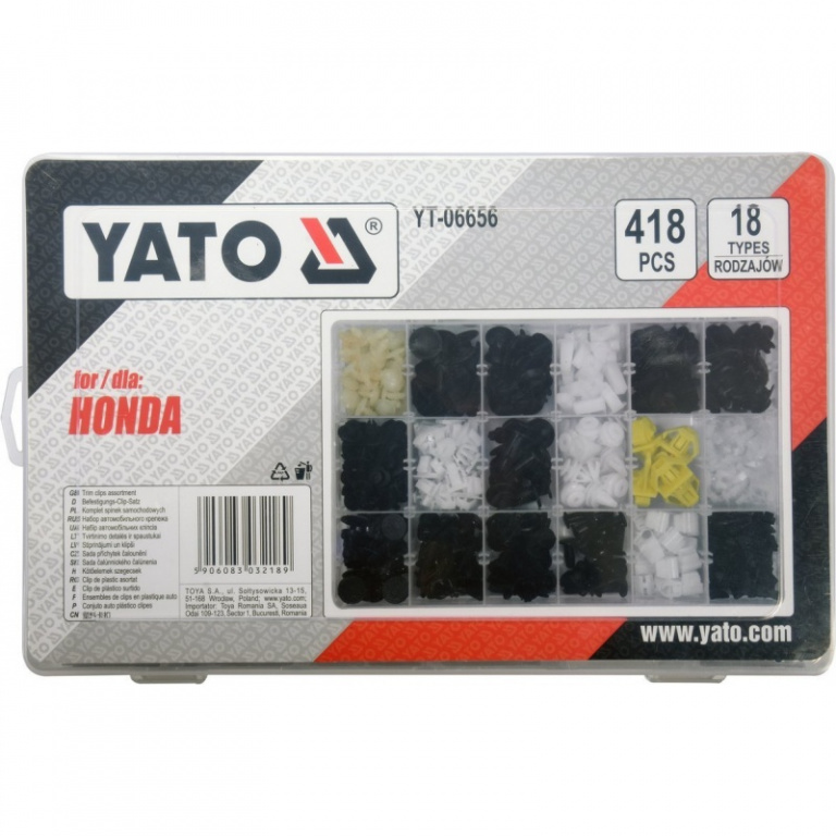 Set Clipsuri Tapiterie Yato Honda 418 Buc YT-06656