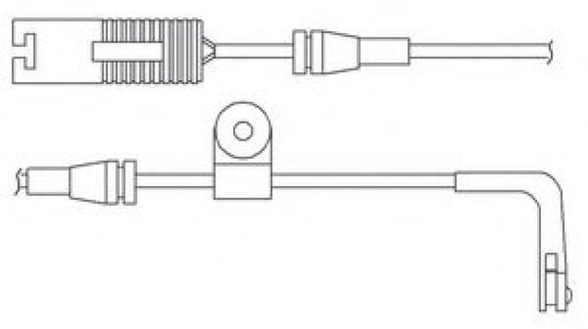 Set contacte avertizare, uzura placuta frana BMW Seria 5 Touring (E39) (1997 - 2004) DELPHI LZ0168 piesa NOUA