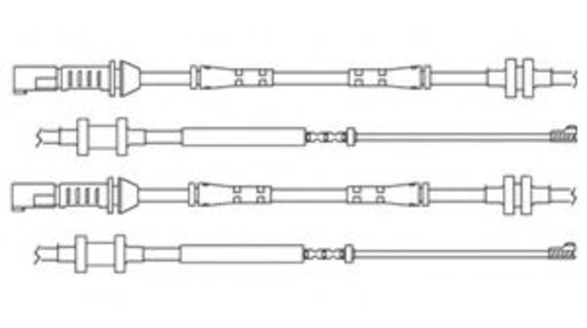 Set contacte avertizare, uzura placuta frana BMW Seria 7 (F01, F02, F03, F04) (2008 - 2015) DELPHI LZ0213 piesa NOUA