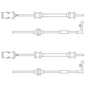 Set contacte avertizare, uzura placuta frana OPEL ASTRA G Cupe (F07) (2000 - 2005) DELPHI LZ0152 pie...