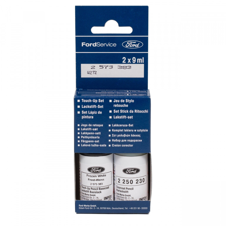 Set Corector Vopsea + Lac Oe Ford Alb Frozen White Metalizat 7VTA 2 X 9ML 2573383
