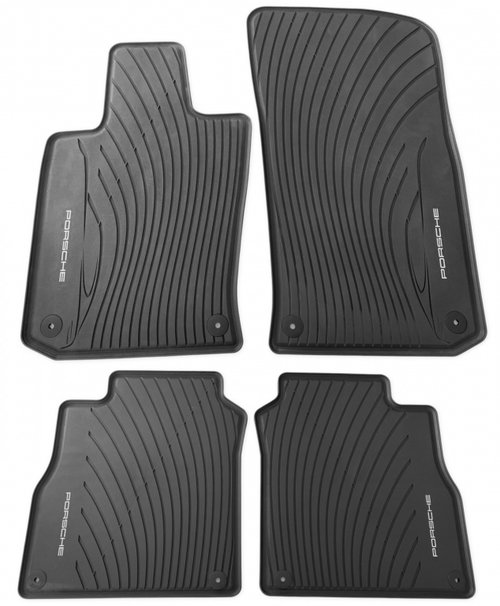 Set Covorase Auto Cauciuc Fata + Spate Oe Porsche Panamera 970 2014-2017 Long Negru 97004480010