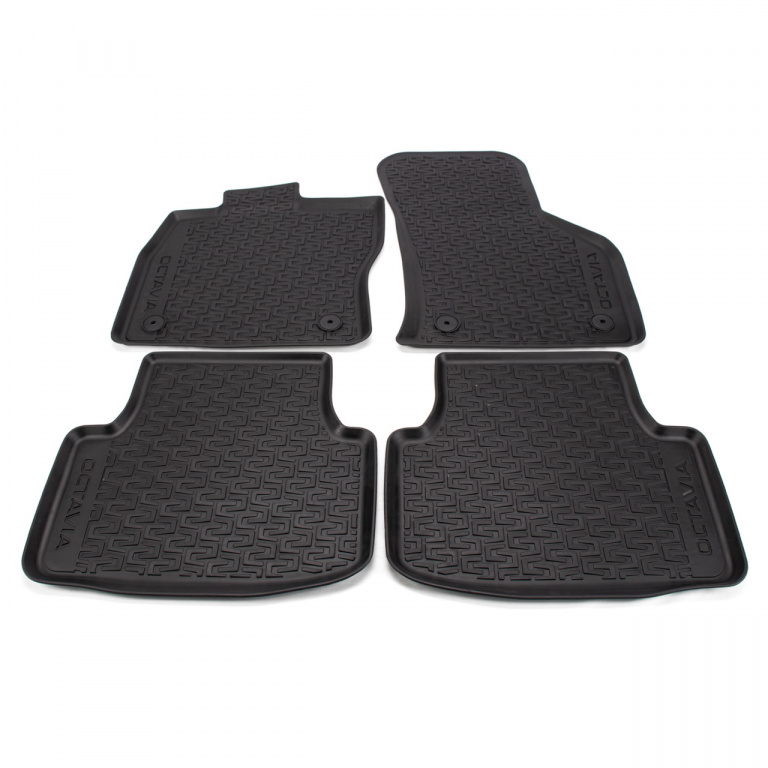 Set Covorase Auto Cauciuc Fata + Spate Oe Skoda Octavia 3 2012→ 5E1061550