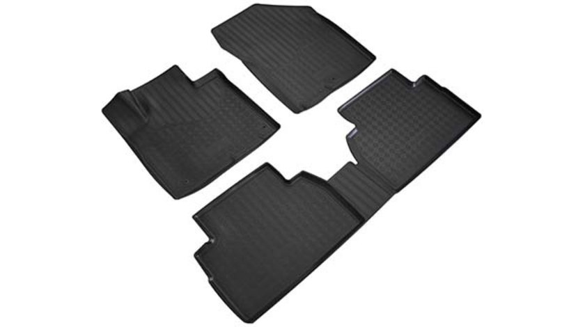 SET COVORASE AUTO CAUCIUC FIT HYUNDAI SANTA FE (TM) 3D (2018-) (5 LOCURI) - 5 PCS