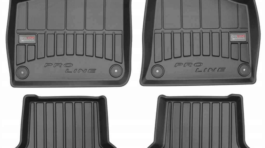 Set Covorase Auto Cauciuc Negro Audi A3 2003-2012 Pro Line Tip Tavita 3D 3D409040