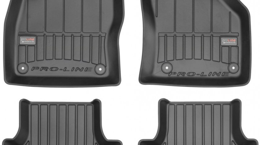 Set Covorase Auto Cauciuc Negro Audi A3 8V 2012→ Pro Line Tip Tavita 3D 3D407039