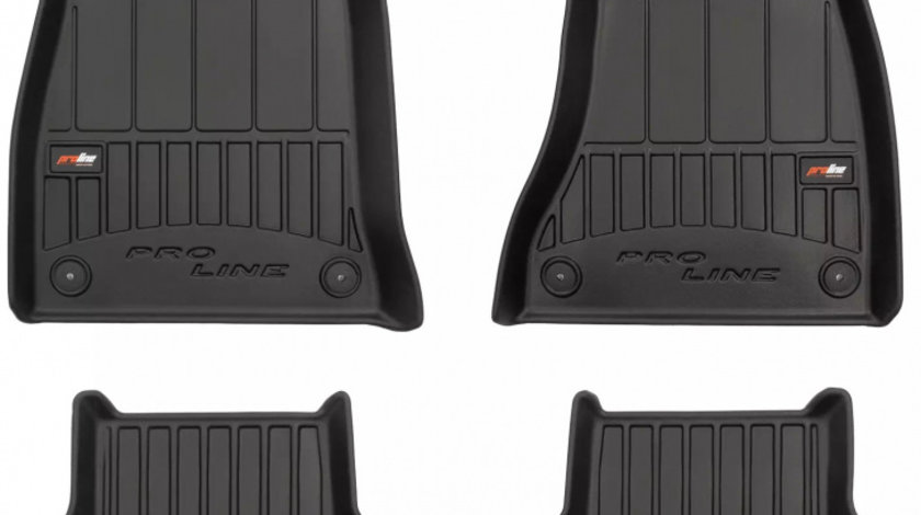 Set Covorase Auto Cauciuc Negro Audi A4 B9 2015→ Pro Line Tip Tavita 3D 3D407596