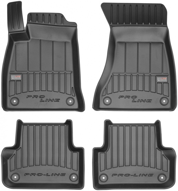 Set Covorase Auto Cauciuc Negro Audi A4 B9 2015→ Pro Line Tip Tavita 3D 3D407596