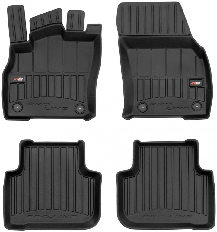 Set Covorase Auto Cauciuc Negro Audi Q3 F3 2018→ Pro Line Tip Tavita 3D 3D425965