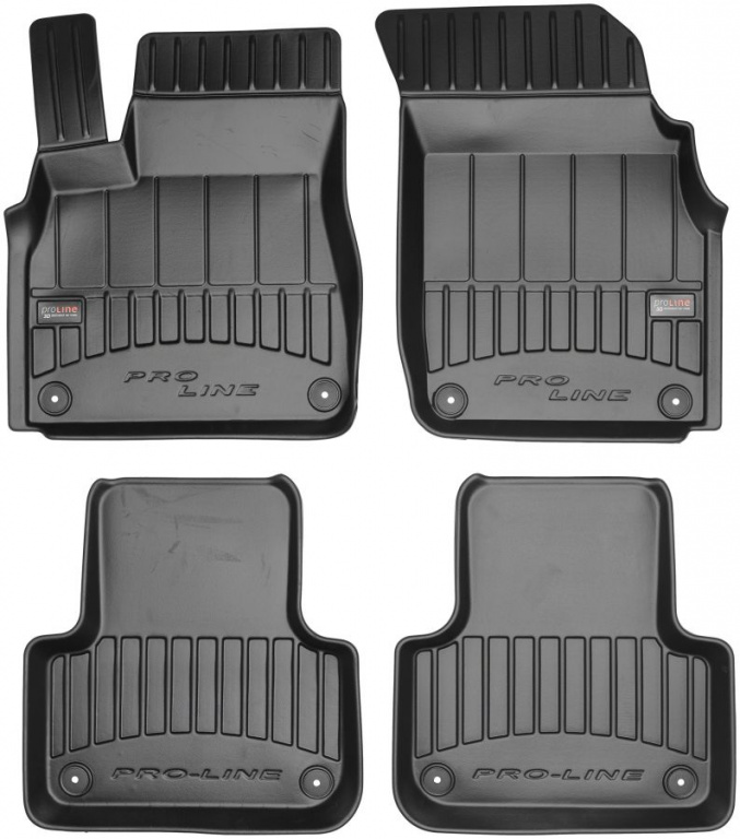 Set Covorase Auto Cauciuc Negro Audi Q7 4MB 2015→ Pro Line Tip Tavita 3D 3D408470