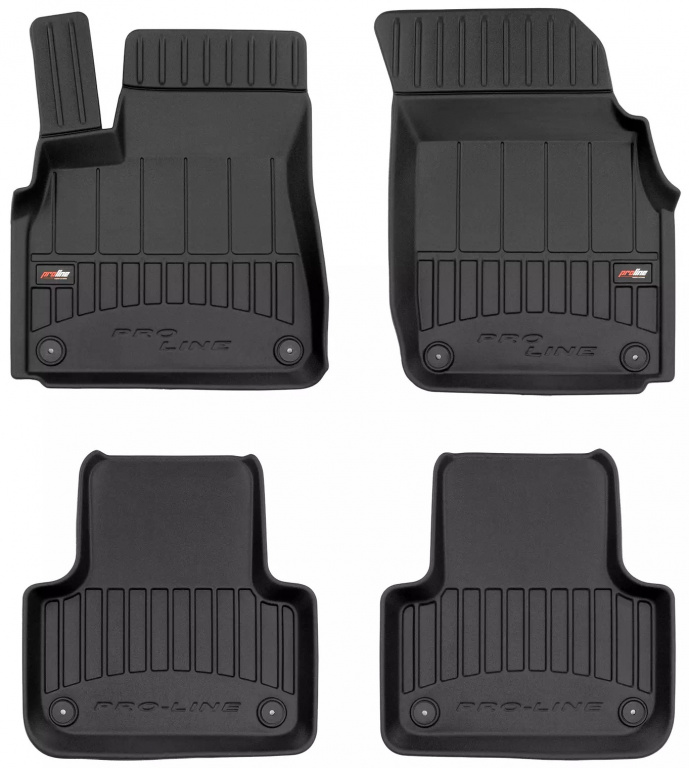 Set Covorase Auto Cauciuc Negro Audi Q8 2018→ Pro Line Tip Tavita 3D 3D408470